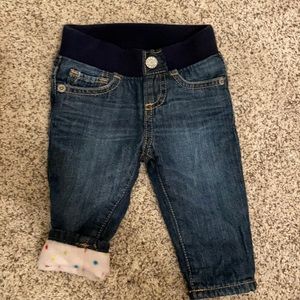 Baby Gap fleece lined jeans 0-3 months